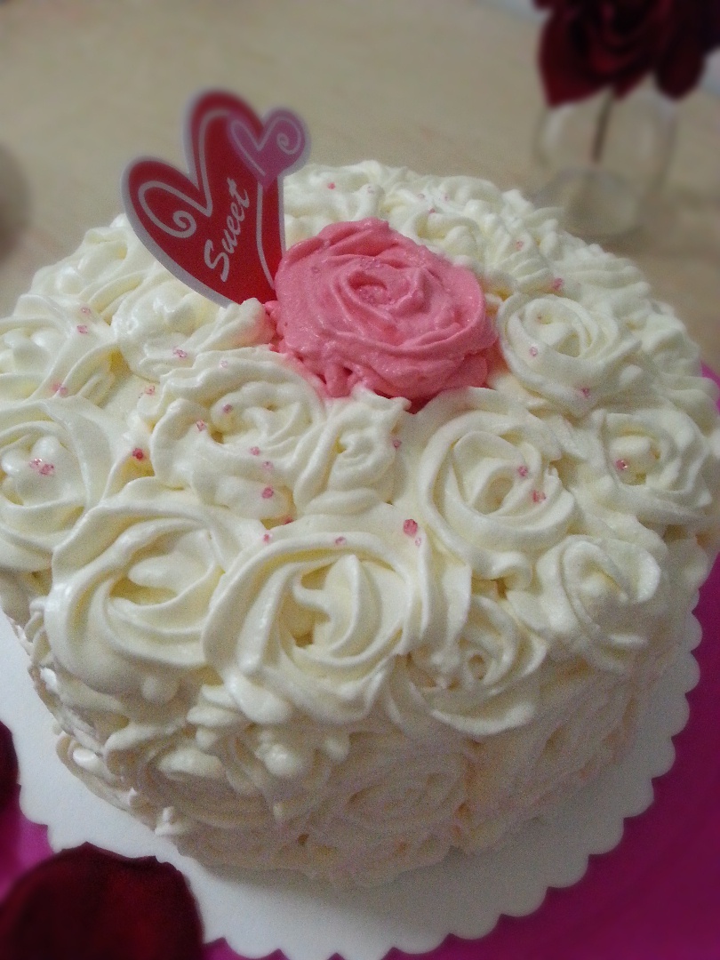 极简的浪漫——Rose Swirl Cake（玫瑰蛋糕）