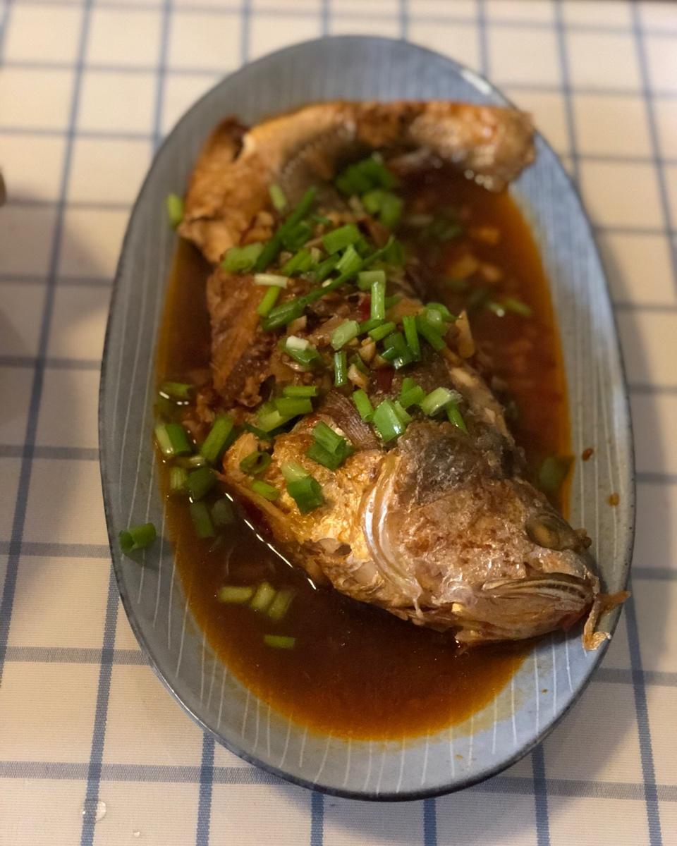 豆豉红烧鱼