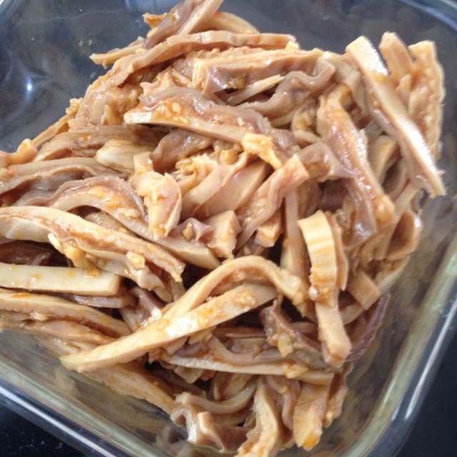 蚂蚁牙黑做的红油肚丝