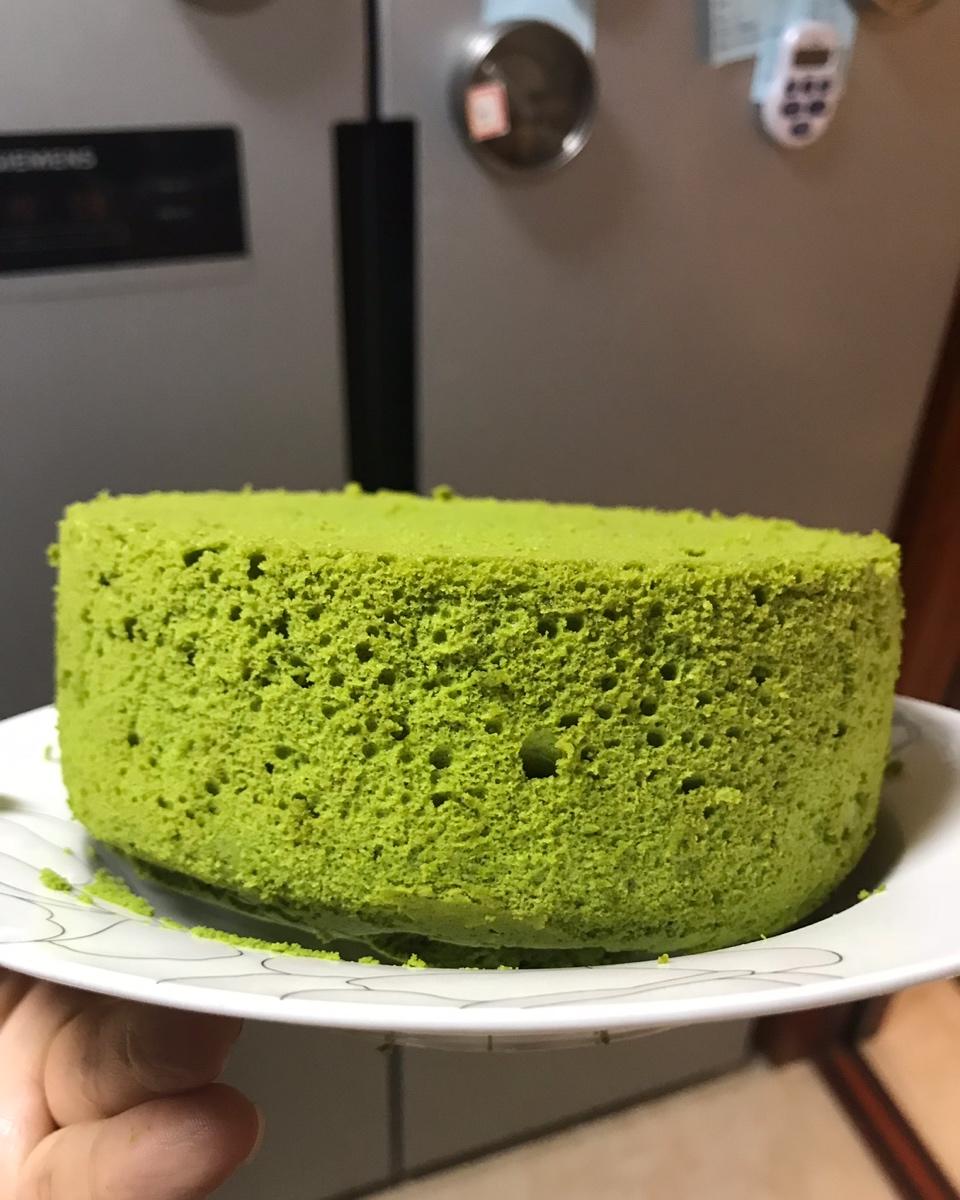 抹茶烫面戚风蛋糕