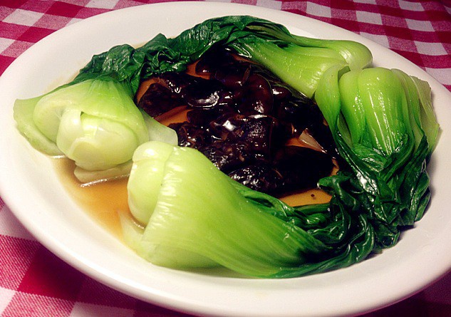 浇汁香菇油菜