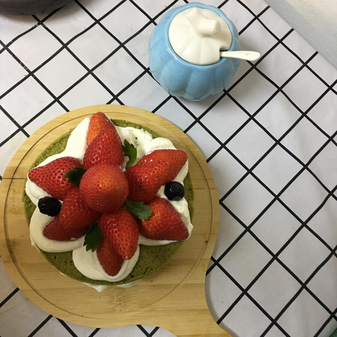 6寸抹茶戚风裸蛋糕