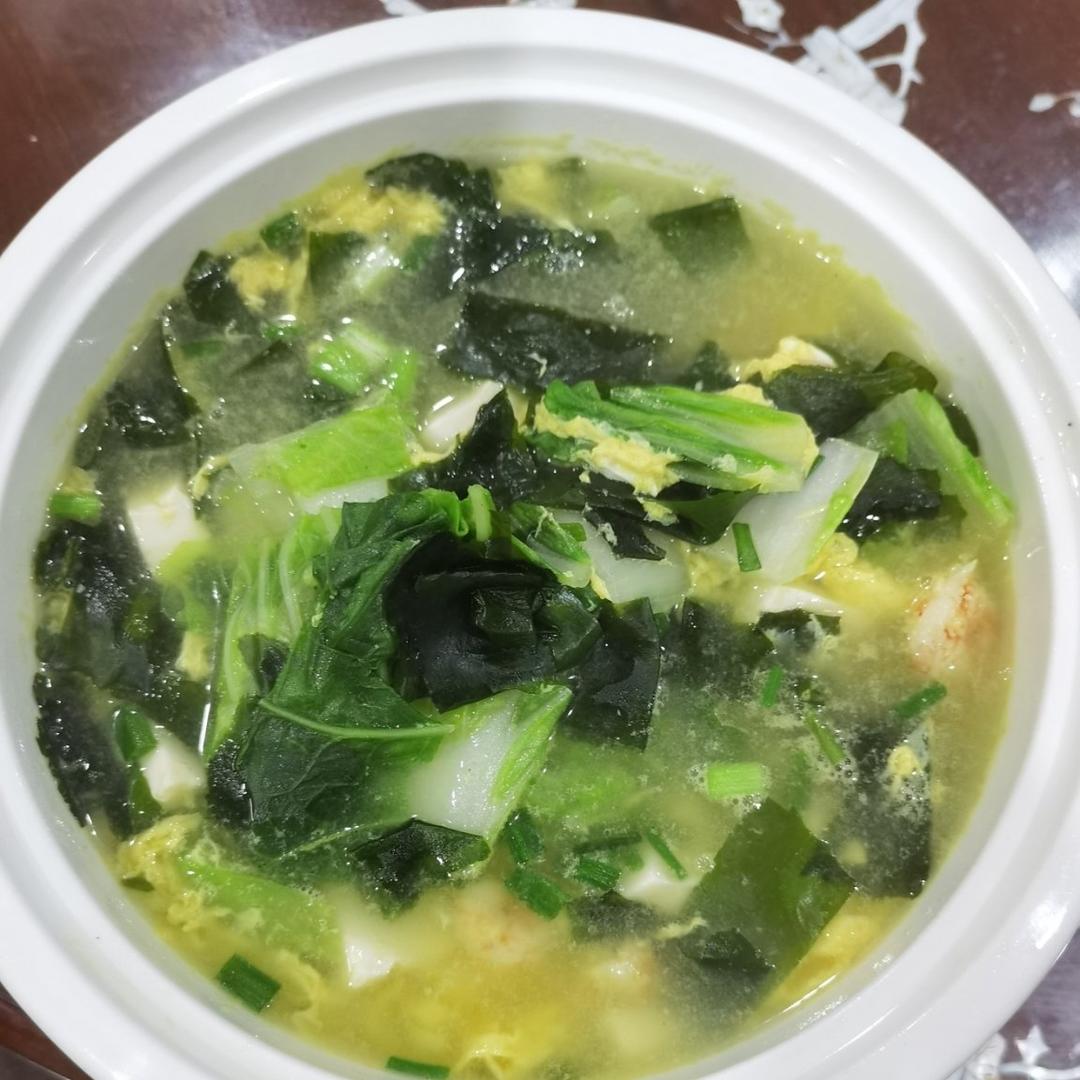 孩子增高汤 | 虾仁豆腐裙带菜汤