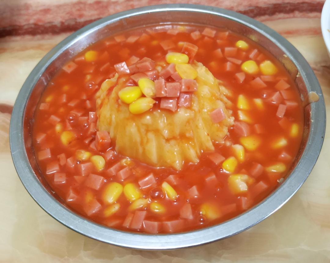 酸酸甜甜儿童版火山土豆泥