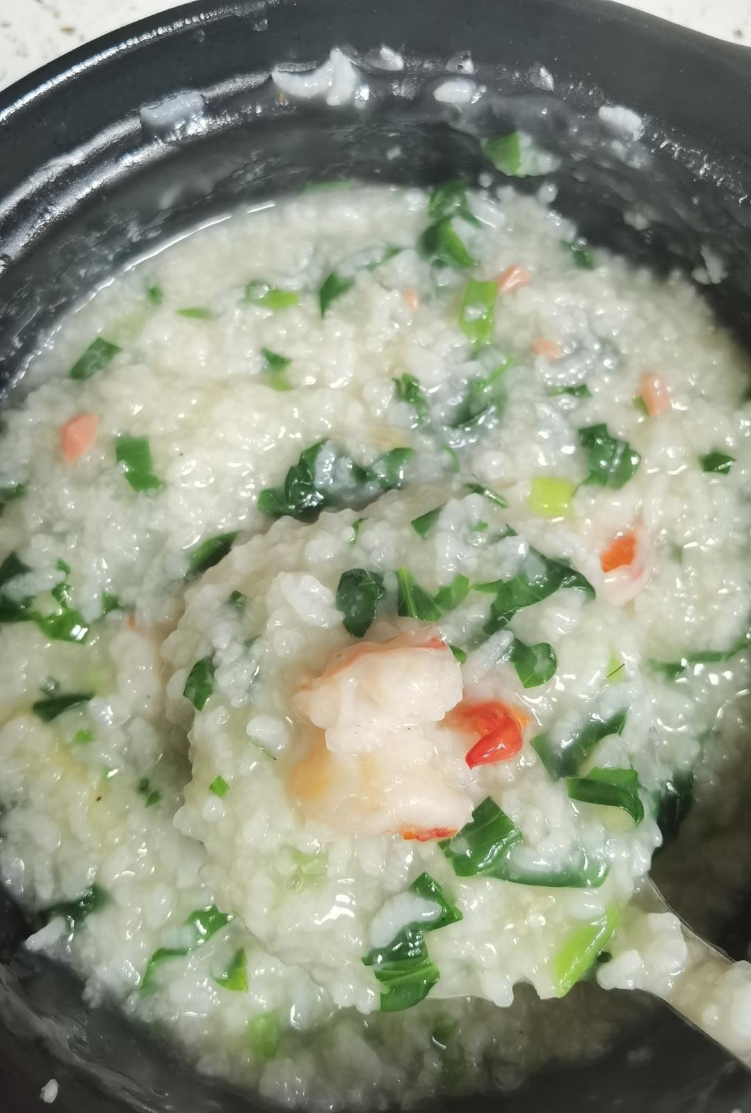 鲜虾砂锅粥