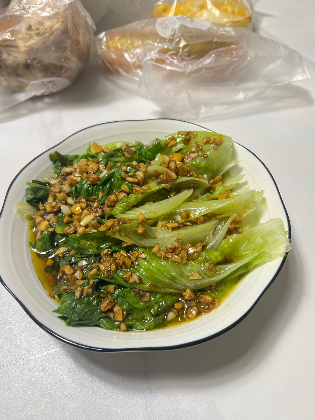 一点不输饭店的白灼罗马生菜