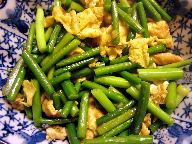 蒜薹炒鸡蛋