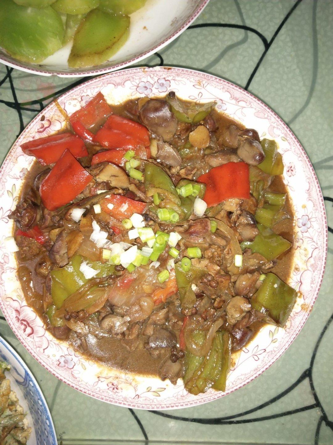 爆炒鸡胗