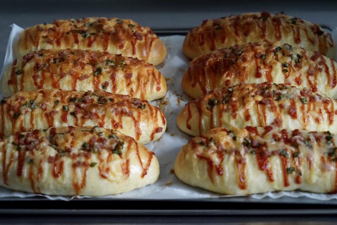 香葱火腿肉松面包