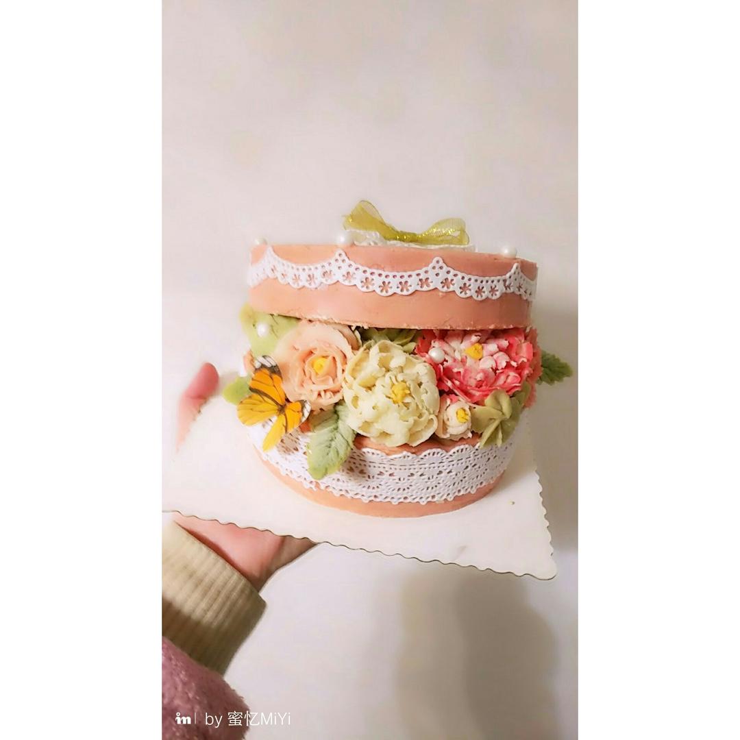 韩式裱花配方—豆沙奶油霜