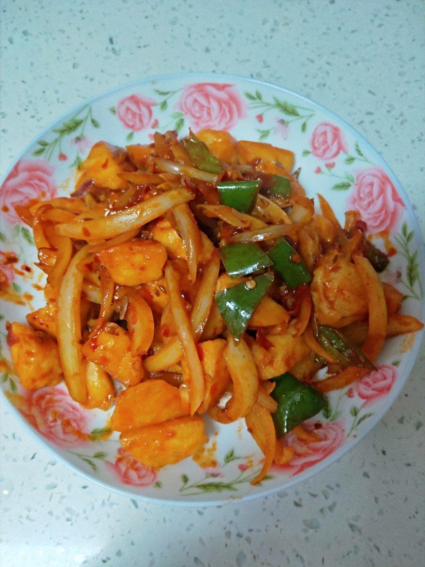 炒鱼丸