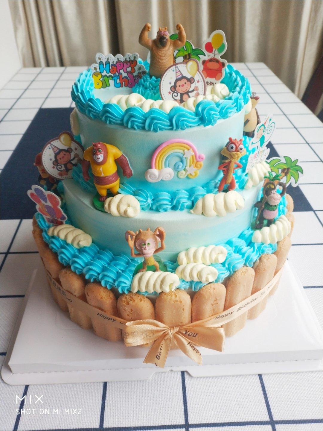 熊出没生日蛋糕
