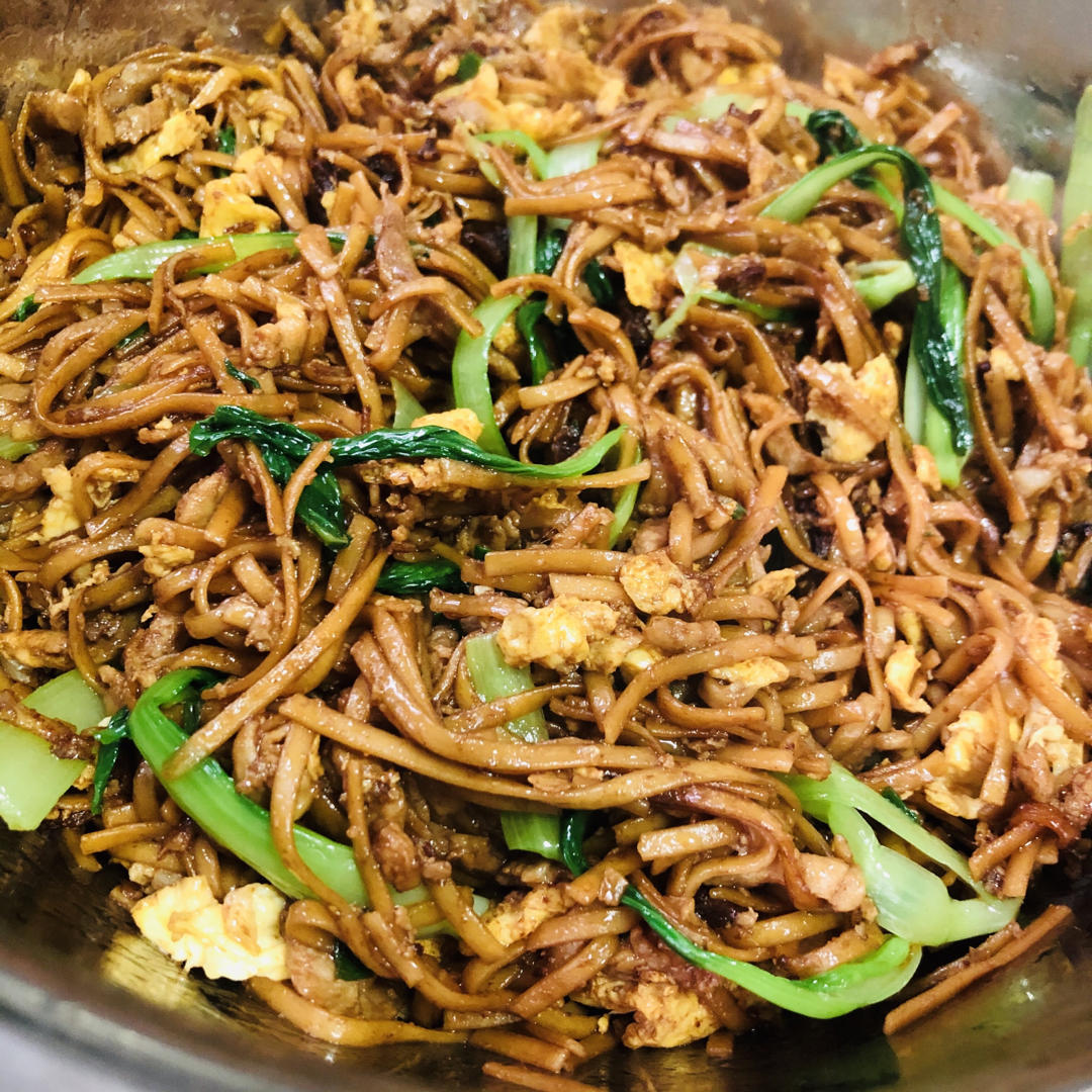 老上海味道—鸡毛菜肉丝炒面