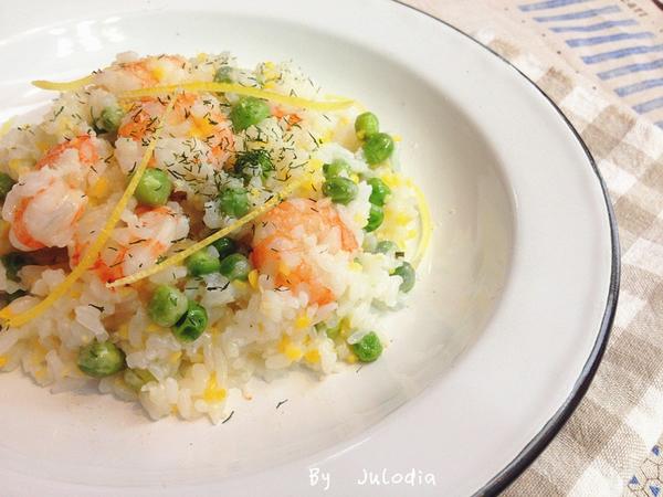 青豆虾仁risotto