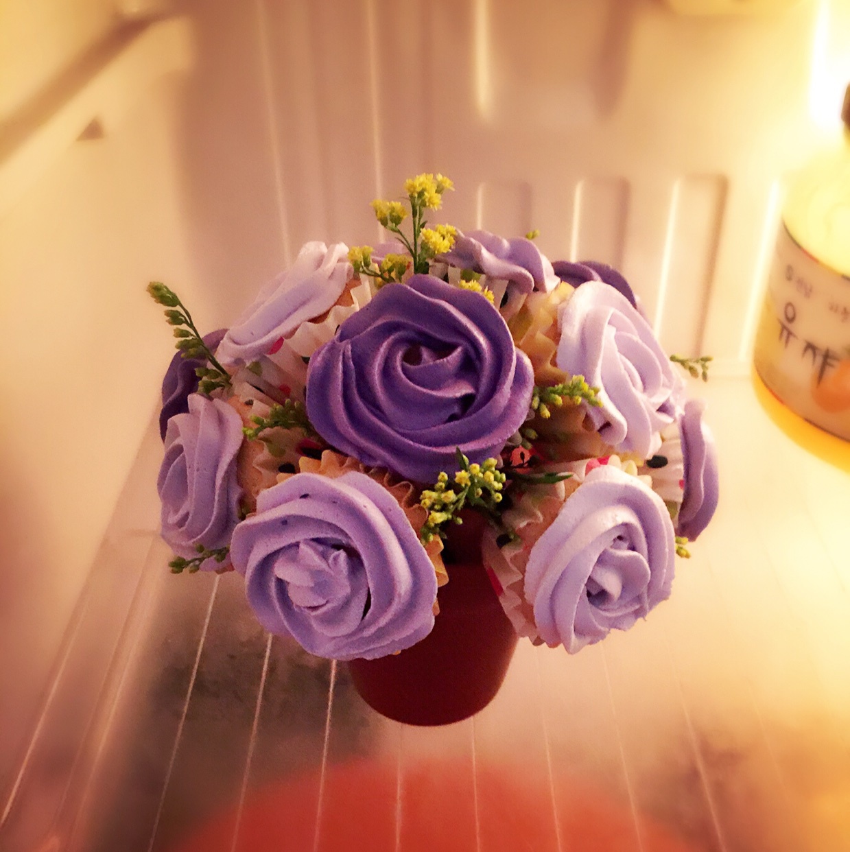 怀念小时候麼做的纸杯蛋糕花束cupcake bouquet