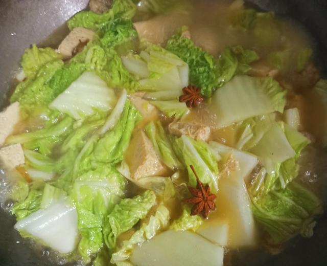 白菜炖冻豆腐的做法