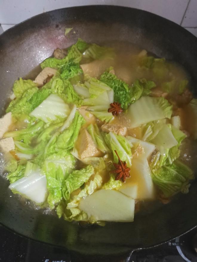 白菜炖冻豆腐的做法