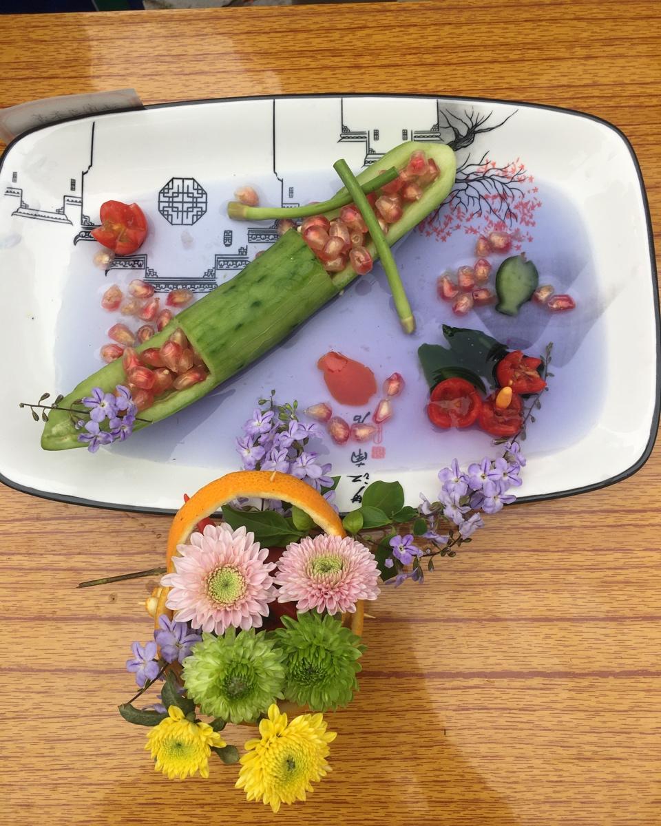 ⛵创意蔬菜盘饰摆盘拼盘(黄瓜小船)
