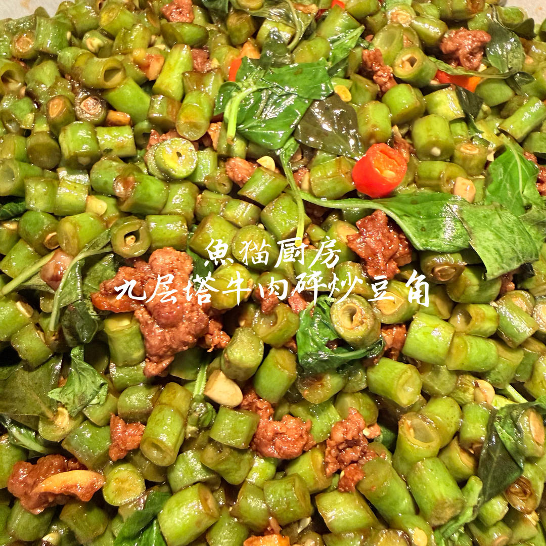 金不换牛肉末炒豆角