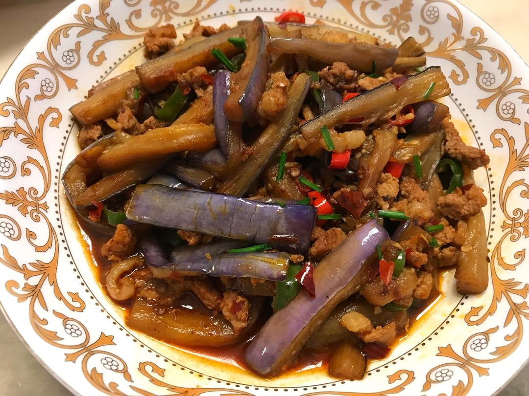 红烧肉沫茄子