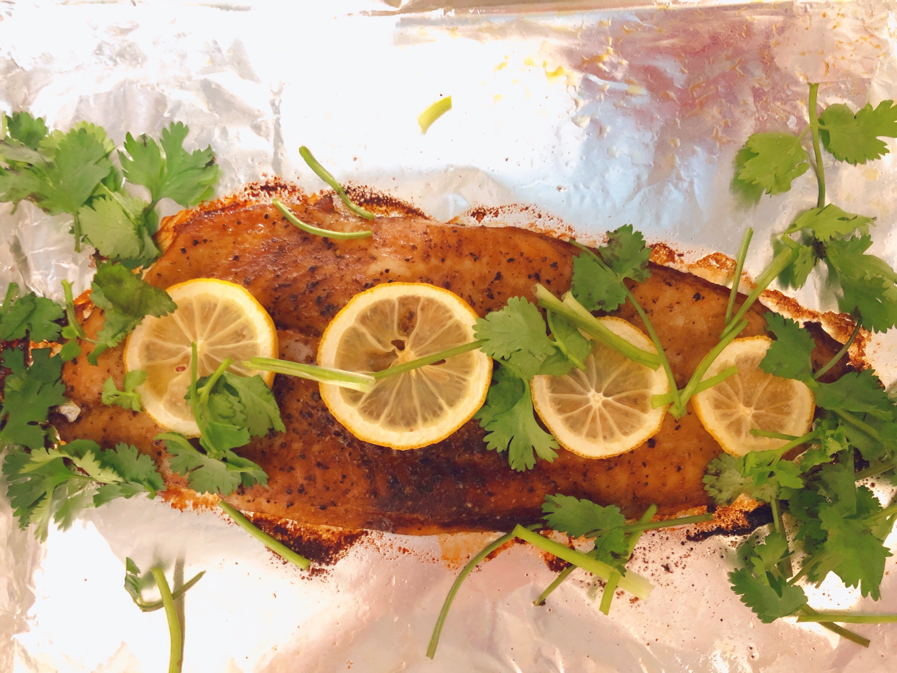 烤箱版❗️柠檬烤巴沙鱼健康减脂餐的做法