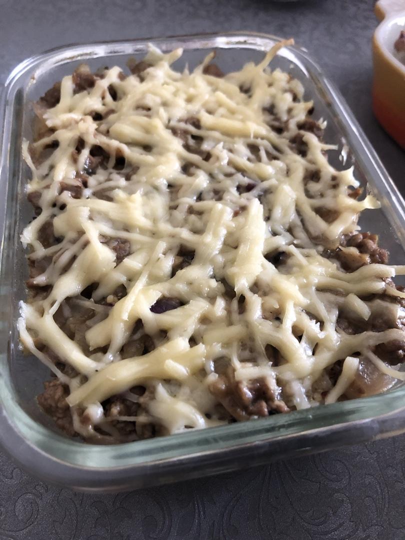 咖喱牛肉蘑菇芝士焗饭