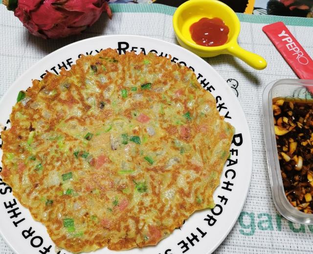 超级好吃哒西葫芦鸡蛋煎饼,附酱料的做法