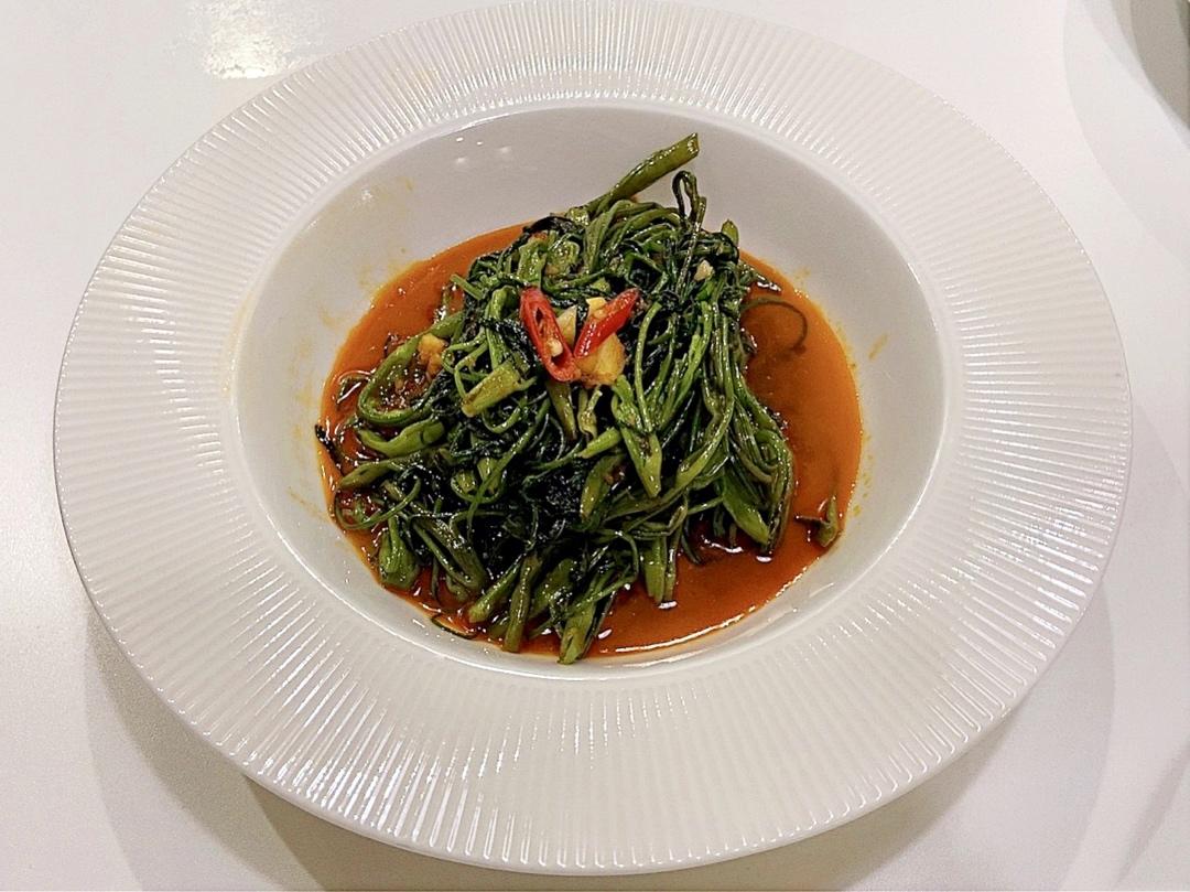 虾酱炒通心菜（虾酱吃法之四）