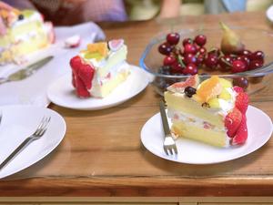 不用裱花的奶油水果蛋糕，老人、小朋友超爱吃。的做法 步骤5