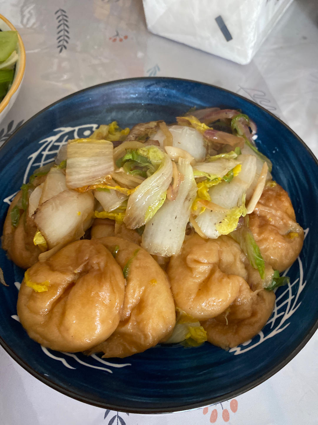 娃娃菜炒油面筋