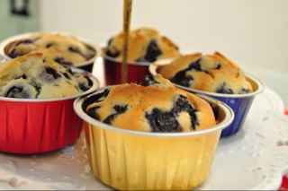 鲜奶油蓝莓纸杯蛋糕 Blueberry Crème  fraîche cupcake