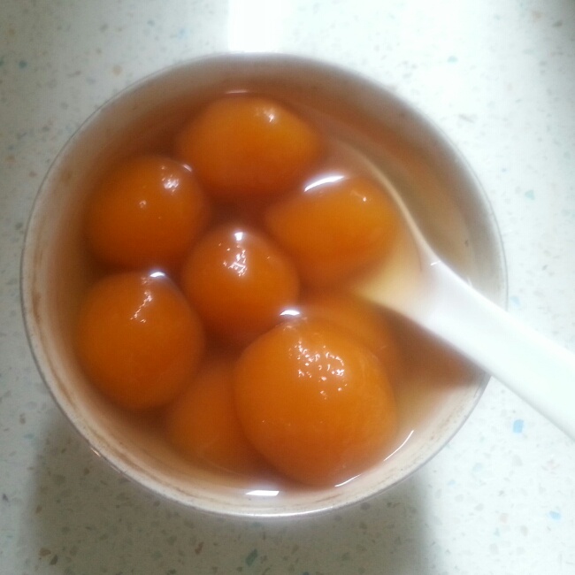QQ弹牙的金薯圆和紫薯圆