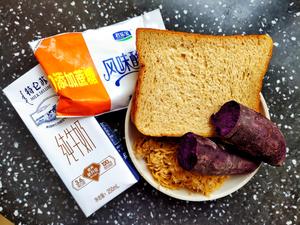 紫薯肉松低碳🍞吐司盒子的做法 步骤1