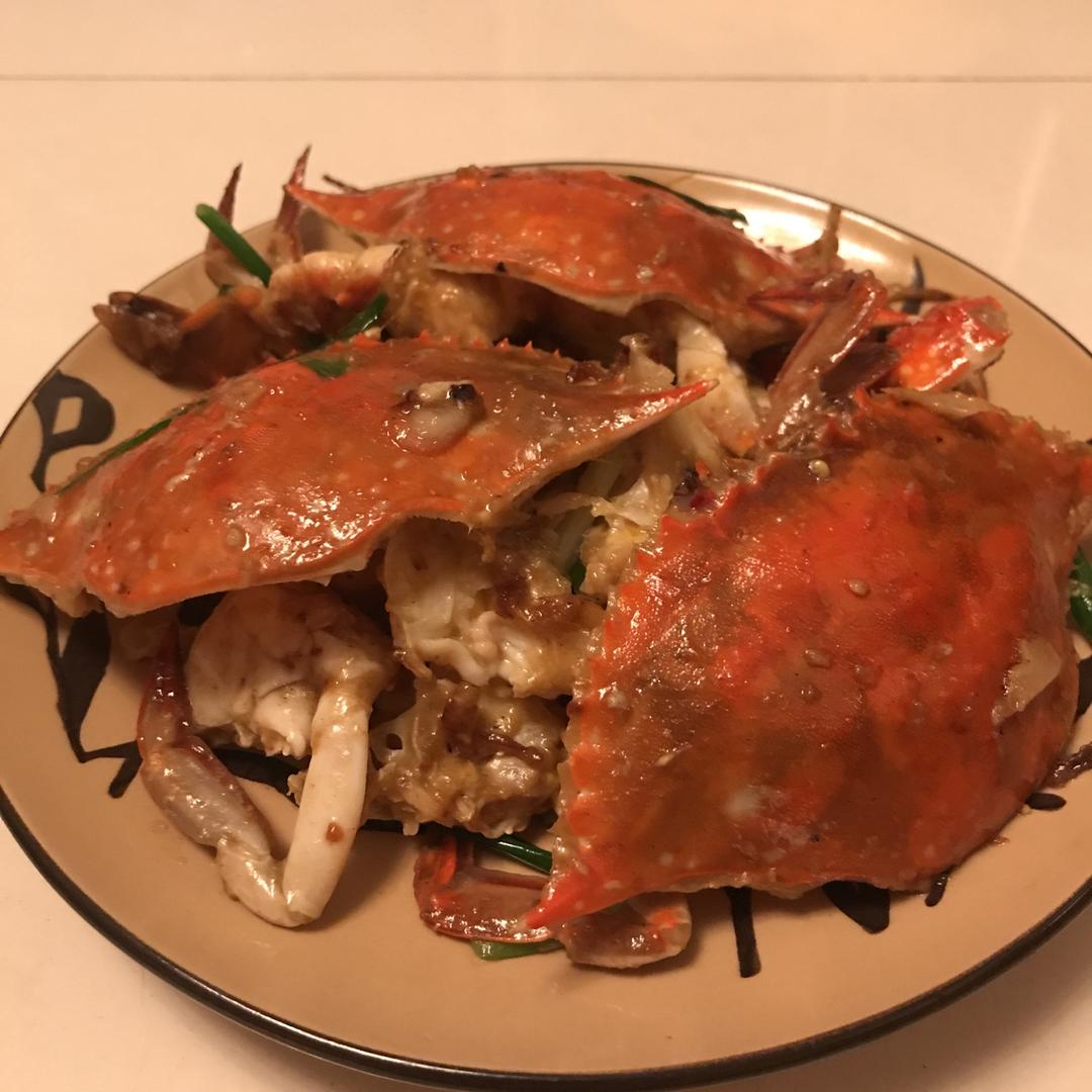 姜葱炒梭子蟹