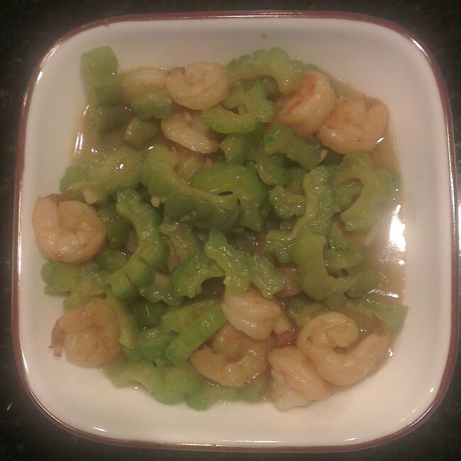 蒜茸苦瓜虾仁