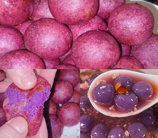 紫薯丸子（2种吃法）的做法