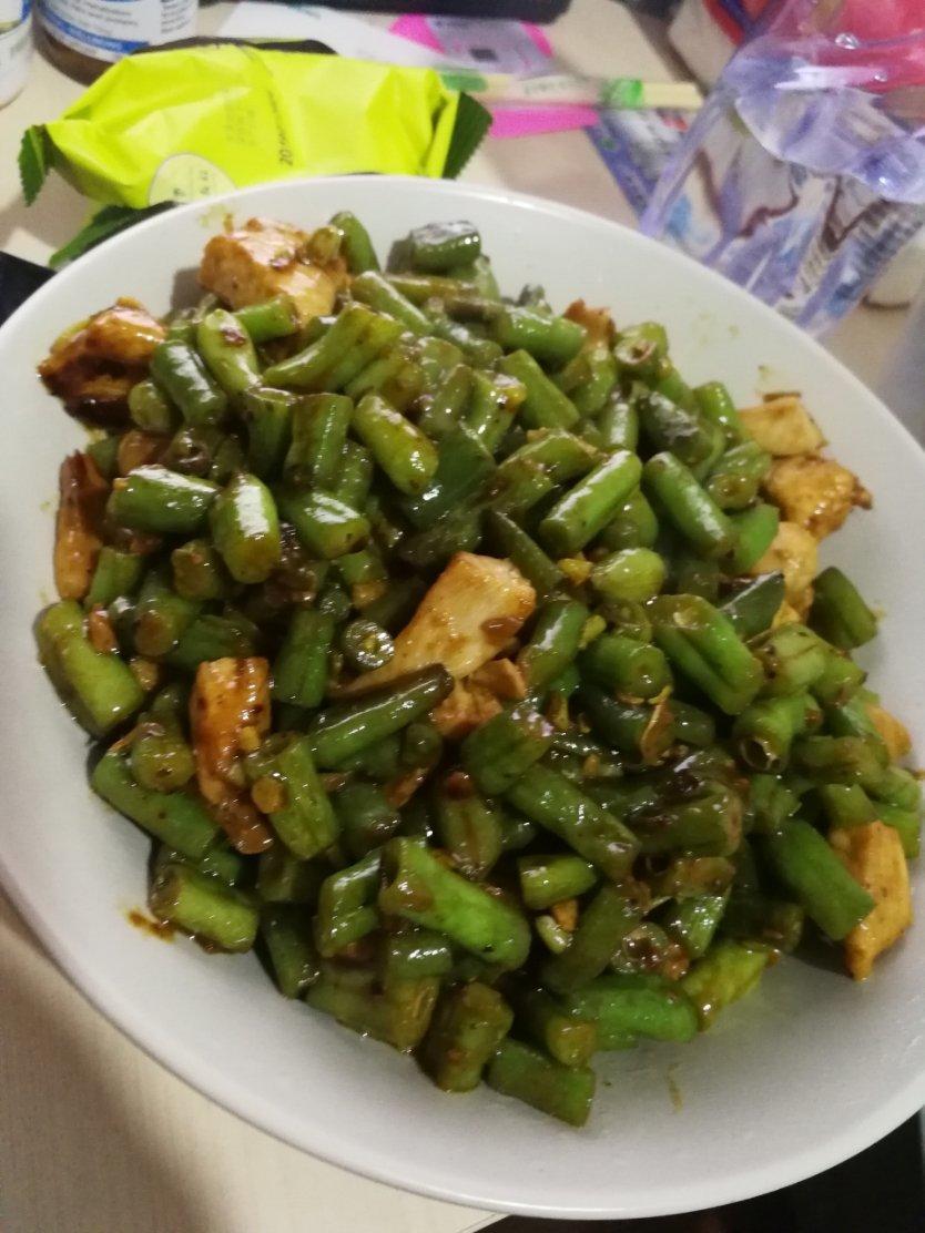 孜然豆角鸡丁「下饭菜」