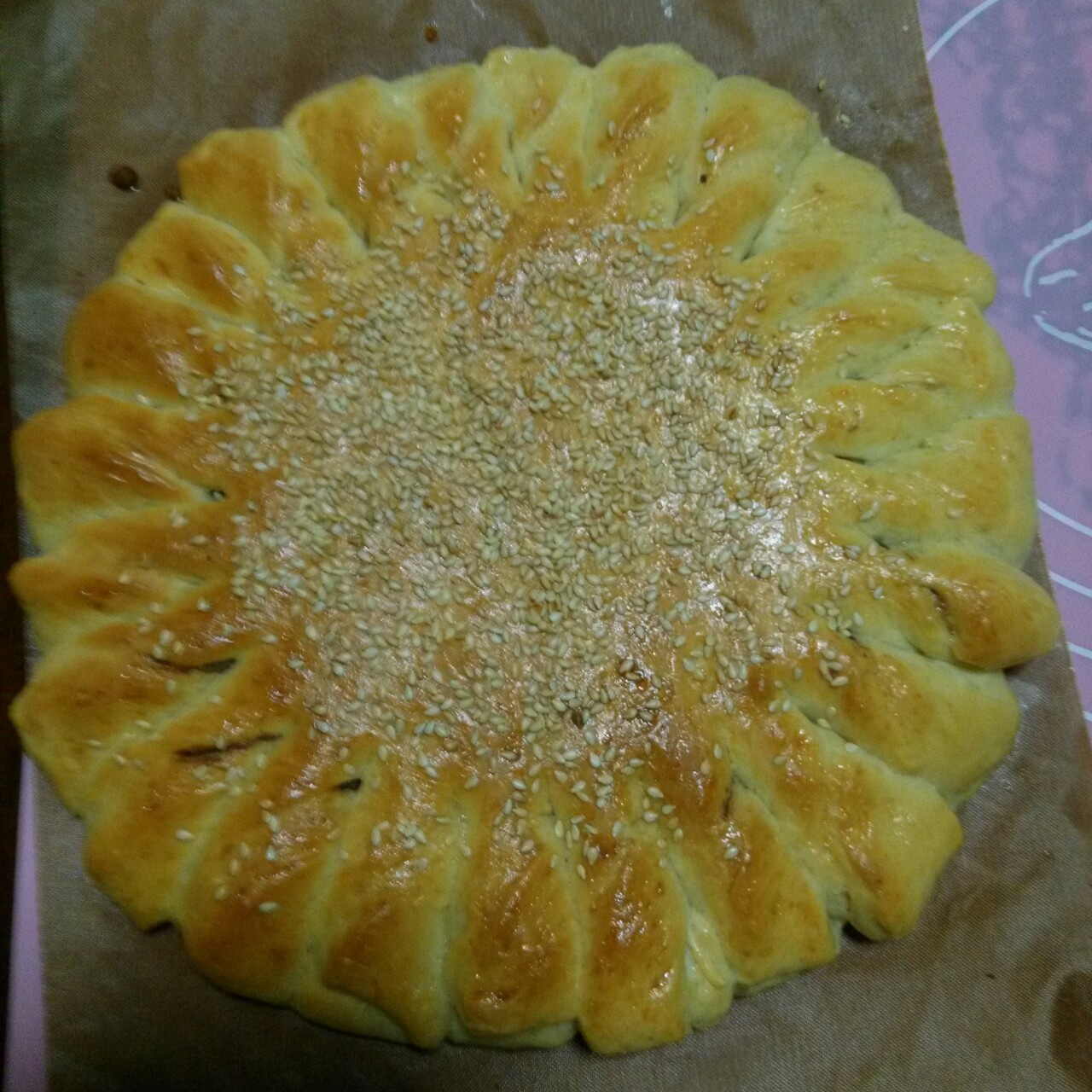 向日葵豆沙面包