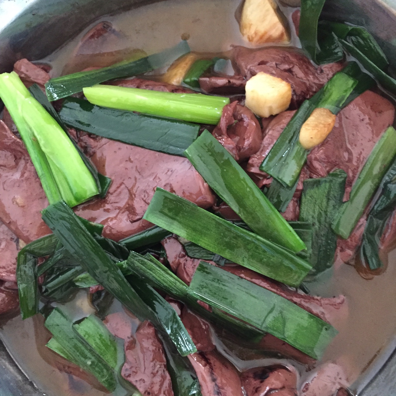 家常韭菜炒猪血