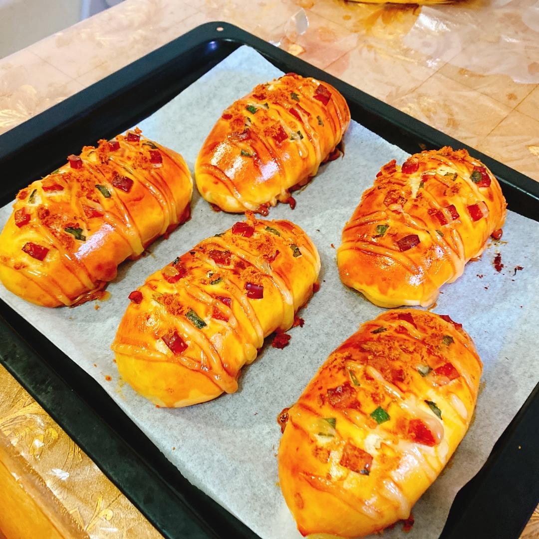 香葱火腿肉松面包