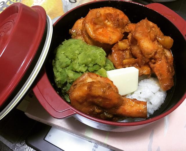 夏威夷虾饭车-黄油蒜虾饭的做法