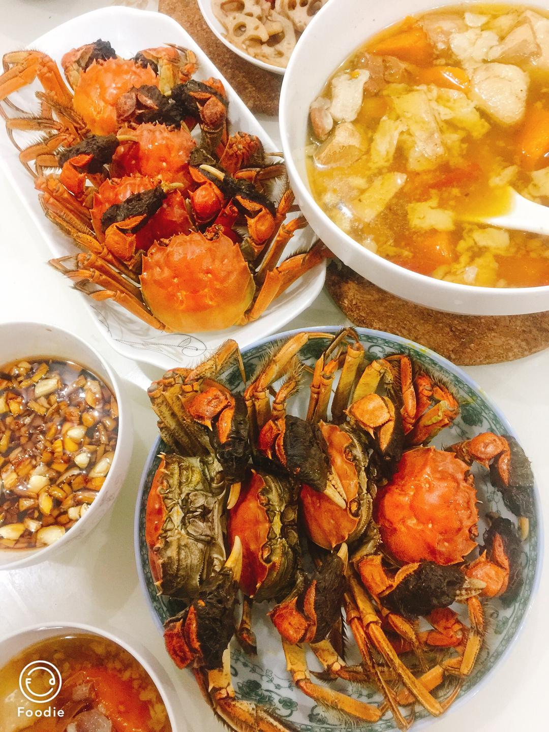 清蒸螃蟹（热菜）