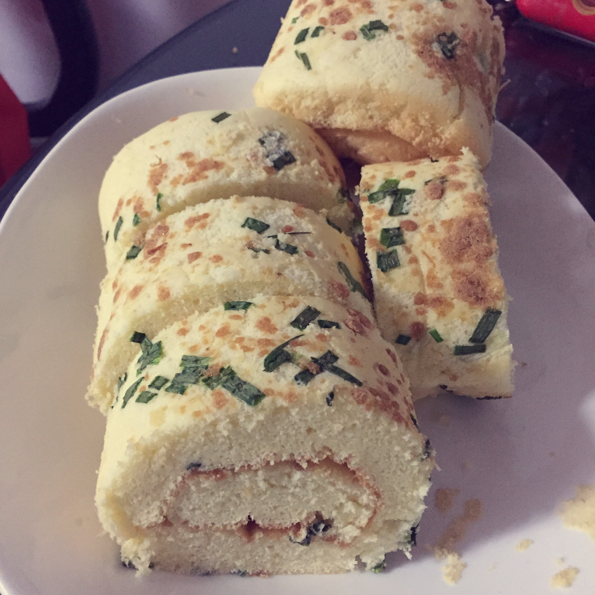 香葱肉松蛋糕卷