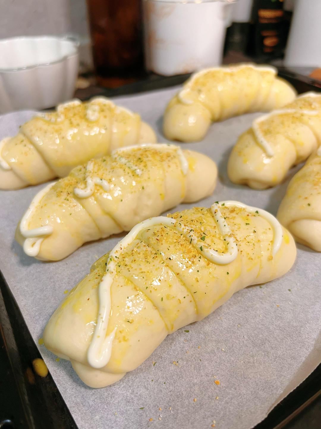 这热狗面包只需1次发酵，成品巨软