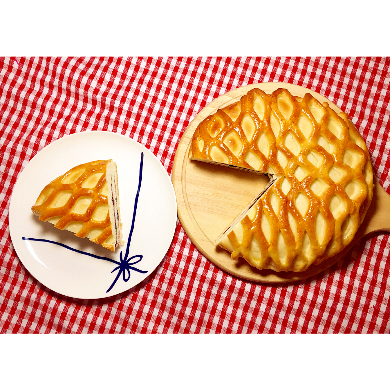 网纹果酱夹心面包