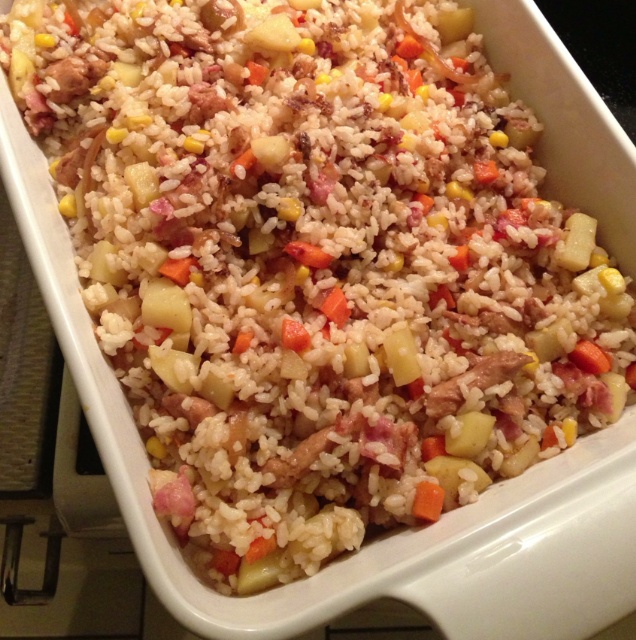 咖喱排骨芝士烤饭