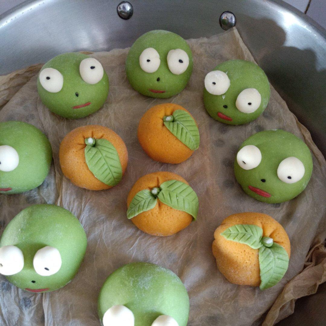 可剥皮的橘子🍊卡通果蔬仿真橘子造型馒头