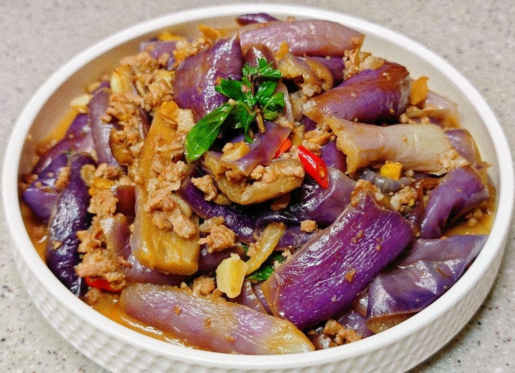 不那么费油的肉沫茄子
