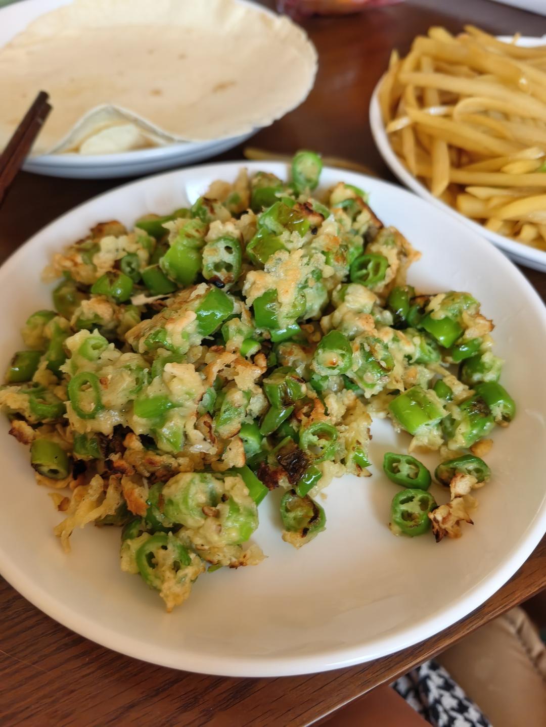 河南小吃——面炕青椒