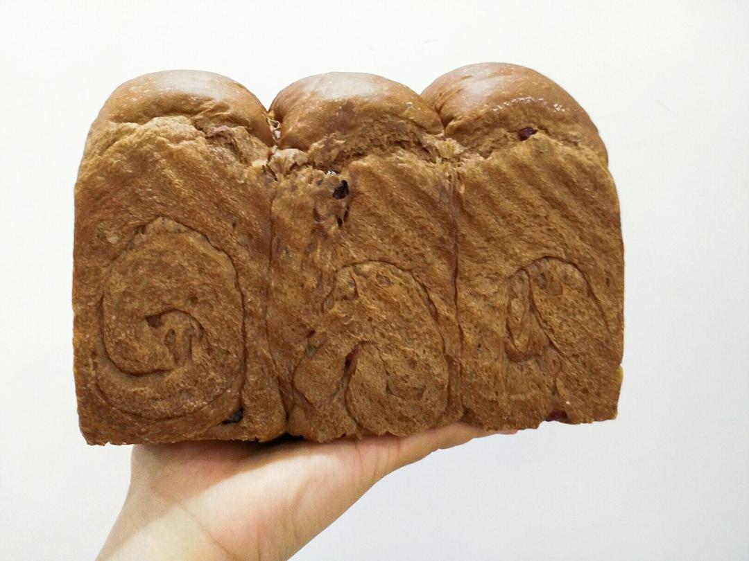 巧克力蔓越梅吐司~天然酵种(或波兰种)